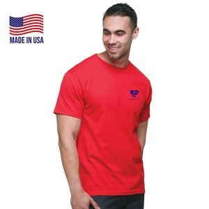 USA Made Unisex Fine Jersey Crew Tee Shirt