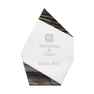 Aquila Crystal Polygon with Marble Trim