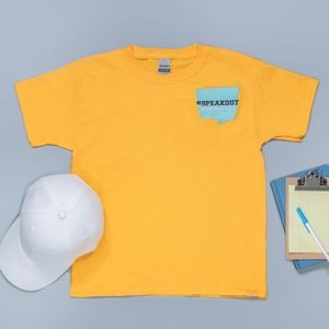 Custom Embroidered Youth Basic Cotton T-Shirts