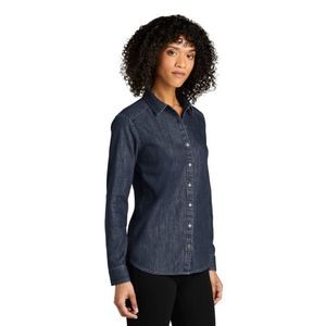 Port Authority Ladies Long Sleeve Perfect Denim Shirt