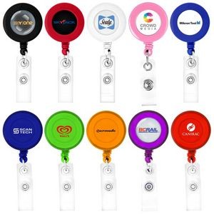 Round Retractable Badge Holder