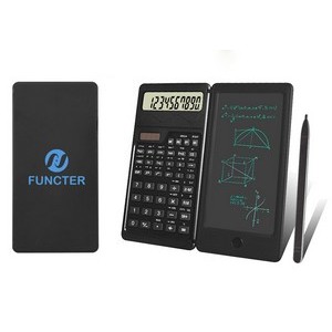 Intelligent Folding Portable Scientific Function Counter Solar Calculator with LCD Writing Notepad