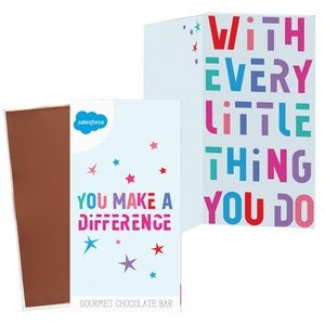 3.5 Oz. Belgian Chocolate Greeting Card Box (You Make A Difference) - Plain