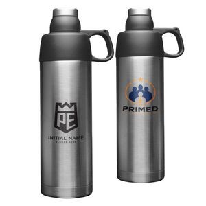Sports Insulated Bottle Vacuum Steel Flask Silver 18 oz