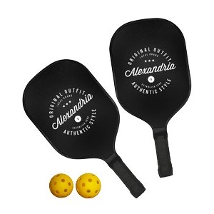 Smasher Pickleball Set Black (Screen Print)