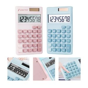 Solar & Battery Dual Power Electronic Desktop Calculator W/ LCD Display Screen