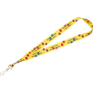 Full Color 1'' Lanyard w/ Hook